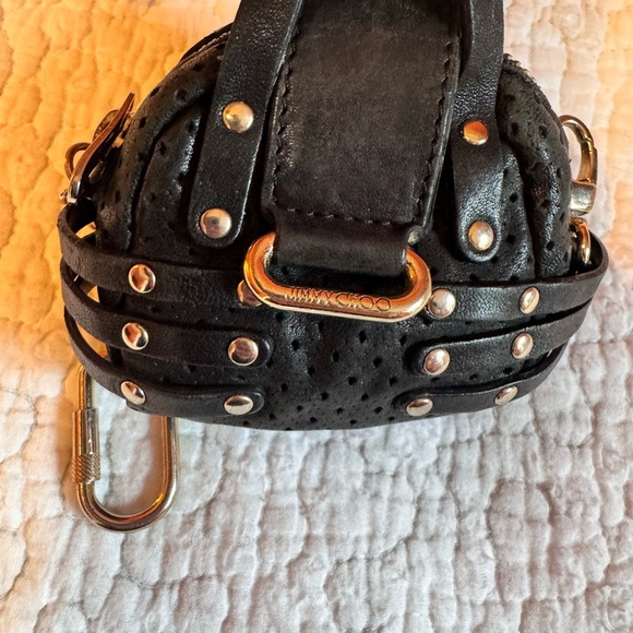 Jimmy Choo Black Mini Bag with Gold Accents - Picture 16 of 17